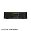 USB-HLA306BKN / 有線LANアダプタ-内蔵3ポートUSB2.0ハブ（ブラック）