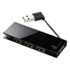 USB-HMB406BK / ケーブル収納4ポートUSB2.0ハブ (ブラック）