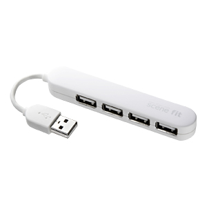 USB-HSF405W / 4ポートUSB2.0ハブ　scene fit（ホワイト）