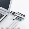 USB-HSL415SV 個別スイッチ付き4ポートUSB2.0ハブ(シルバー) USB-HSL415SV / 個別スイッチ付き4ポートUSB2.0ハブ(シルバー)