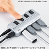 USB-HSL415W 個別スイッチ付き4ポートUSB2.0ハブ(ホワイト) USB-HSL415W / 個別スイッチ付き4ポートUSB2.0ハブ(ホワイト)
