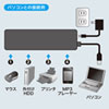 USB-HTV410BKN2 / HDD接続対応・面ファスナー付4ポートUSB2.0ハブ（ブラック）