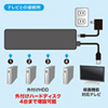 USB-HTV410BKN HDD接続対応・面ファスナー付4ポートUSB2.0ハブ(ブラック) USB-HTV410BKN / HDD接続対応・面ファスナー付4ポートUSB2.0ハブ(ブラック)