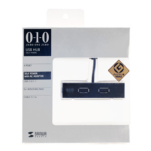 USB-HUB010BK / USB2.0ハブ（4ポート・ブラック）