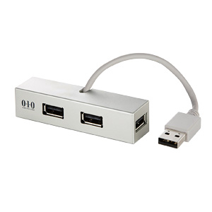 USB-HUB010BSV / USB2.0ハブ（4ポート・シルバー）