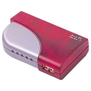 USB-HUB15CRD / USBハブ(4ポート・クリアレッド)