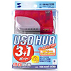 USB-HUB15CRD / USBハブ(4ポート・クリアレッド)