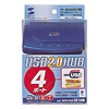 USB-HUB201MB USB 2.0 ハブ(4ポート・メタリックブルー) USB-HUB201MB / USB 2.0 ハブ(4ポート・メタリックブルー)