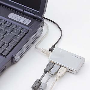 USB-HUB203SV / USB2.0ハブ（シルバー）