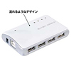 USB-HUB203W / USB2.0ハブ（ホワイト）