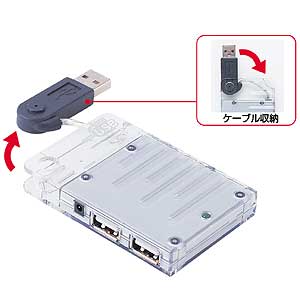 USB-HUB204SV / USB2.0ハブ（シルバー）