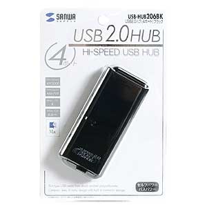 USB-HUB206BK / USB2.0ハブ（ACアダプタ付・ブラック）