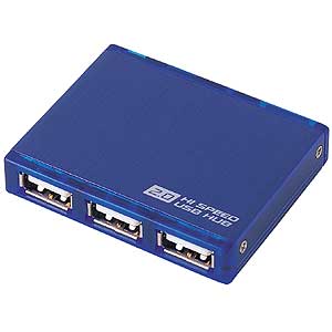 USB-HUB207BL / USB2.0ハブ（ブルーイッシュシルバー）