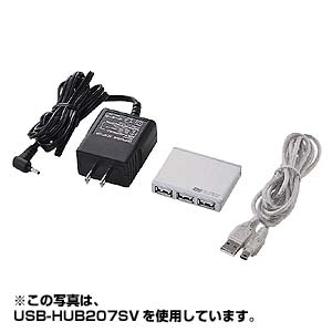 USB-HUB207BL / USB2.0ハブ（ブルーイッシュシルバー）