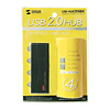 USB-HUB208BK / USB2.0ハブ（4ポート・ブラック）