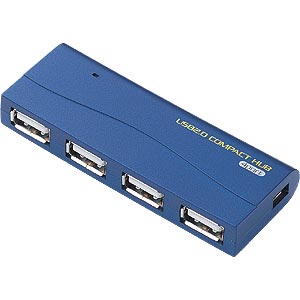 USB-HUB208NV / USB2.0ハブ（4ポート・ネービーブルー）