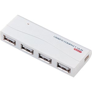 USB-HUB208WH / USB2.0ハブ（4ポート・ホワイト）