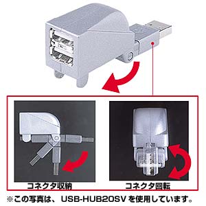 USB-HUB20GPH / ポケットUSBハブ（2ポート・グラファイト）