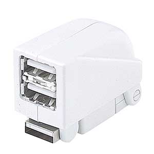 USB-HUB20W / ポケットUSBハブ(2ポート)
