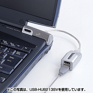 USB-HUB213K / USB2.0ハブ（2ポート・シャンパンゴールド）