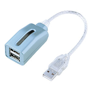 USB-HUB213M / USB2.0ハブ（2ポート・ライトブルー）