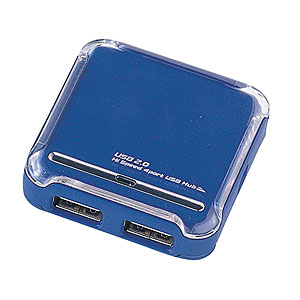 USB-HUB214BL / USB2.0ハブ（4ポート・ブルー）