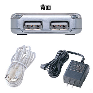 USB-HUB214SV / USB2.0ハブ（4ポート・シルバー）