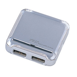 USB-HUB214SV / USB2.0ハブ(4ポート・シルバー)