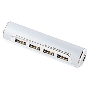 USB-HUB216SV / USB2.0ハブ（4ポート・シルバー）
