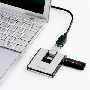 USB-HUB218SV / USB2.0ハブ（シルバー）