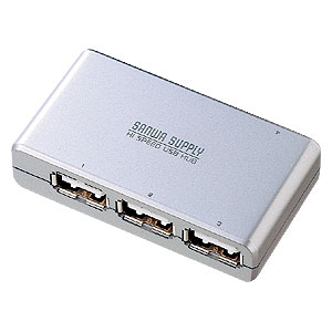 USB-HUB220SV / USB2.0ハブ(4ポート・シルバー)
