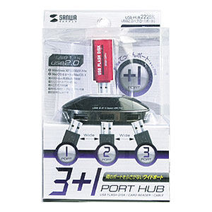 USB-HUB222BK / USB2.0ハブ（4ポート・ブラック）