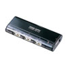 USB-HUB225GBK / USB2.0ハブ（4ポート・ブラック）