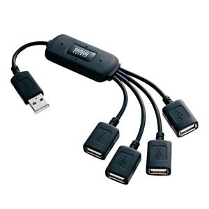 USB-HUB227BK / USB2.0ハブ(4ポート・ブラック)