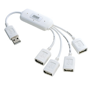 USB-HUB227WH / USB2.0ハブ（4ポート・ホワイト）