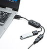 USB-HUB228BK / USB2.0ハブ（2ポート・ブラック）