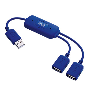 USB-HUB228BL / USB2.0ハブ(2ポート・ブルー)