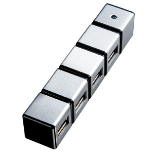 USB-HUB230SV / USB2.0ハブ（4ポート・シルバー）