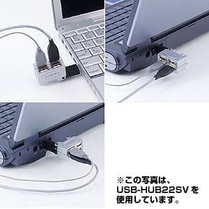 USB-HUB22BK / ポケットUSBハブ（4ポート・ブラック）