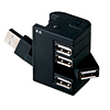 USB-HUB231BK / USB2.0ハブ（4ポート・ブラック）