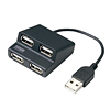 USB-HUB233BK USB2.0ハブ(ブラック) USB-HUB233BK / USB2.0ハブ(ブラック)