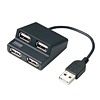 USB-HUB233BK / USB2.0ハブ（ブラック）