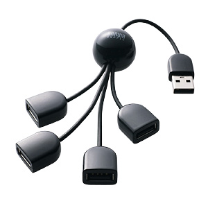 USB-HUB234BK / USB2.0ハブ(4ポート・ブラック)