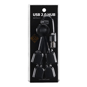 USB-HUB234MBK / USB2.0ハブ（4ポート・マットブラック）