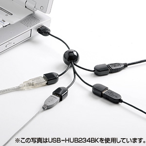 USB-HUB234P4 / USB2.0ハブ（4ポート・ピンク＆4色）