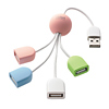 USB-HUB234P4 USB2.0ハブ(4ポート・ピンク&4色) USB-HUB234P4 / USB2.0ハブ(4ポート・ピンク&4色)