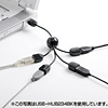 USB-HUB234WH4 / USB2.0ハブ（4ポート・ホワイト＆4色）