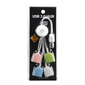 USB-HUB234WH4 / USB2.0ハブ（4ポート・ホワイト＆4色）