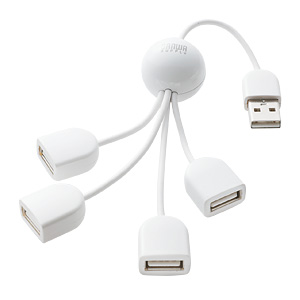 USB-HUB234WH / USB2.0ハブ（4ポート・ホワイト）