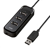 USB-HUB243BK / USB2.0ハブ(4ポート・ブラック）